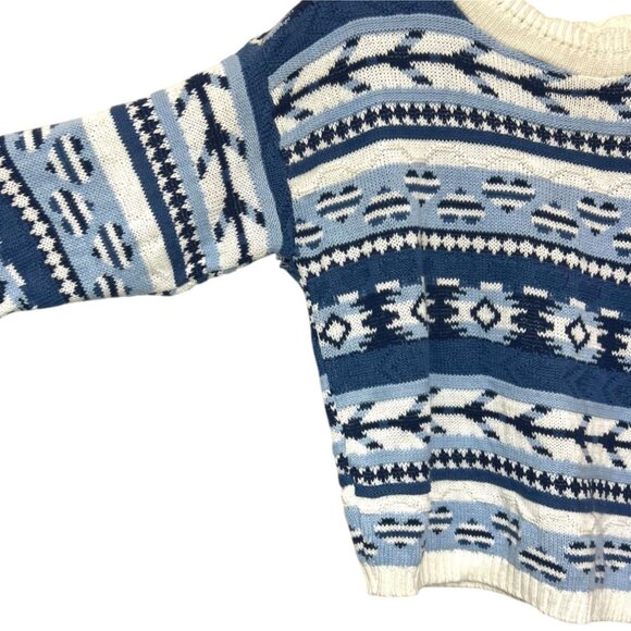 Vintage‎ Granola Girl Jeans Wear 90s Blue Toned Sweater - Picture 4 of 9